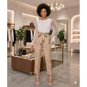 Pants Women XXL‎ Tan Maison Jules Cropped Mid-Rise